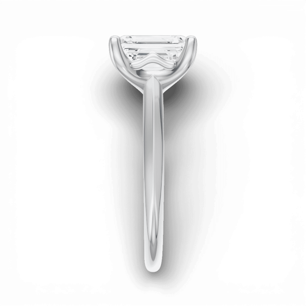 14kt white gold/18kt white gold/platinum/emerald/side