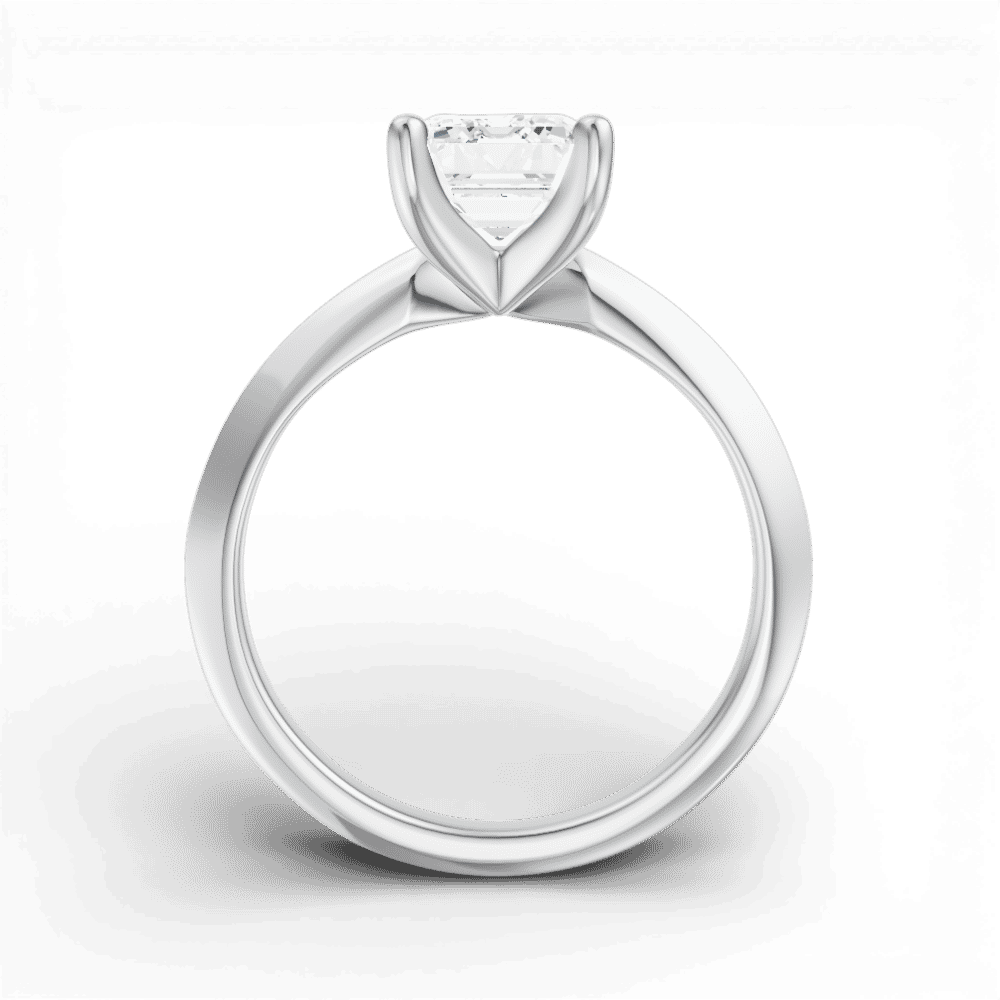 14kt white gold/18kt white gold/platinum/emerald/front