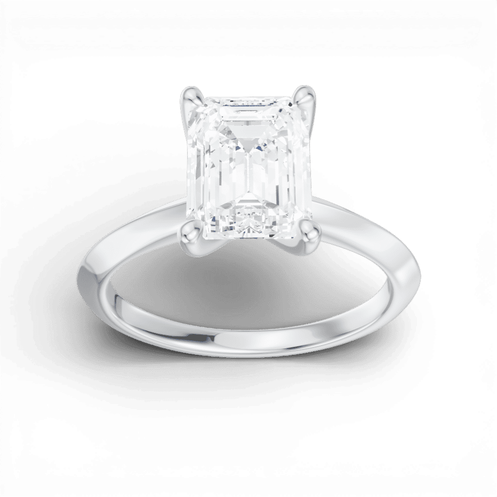 14kt white gold/18kt white gold/platinum/emerald/measurements