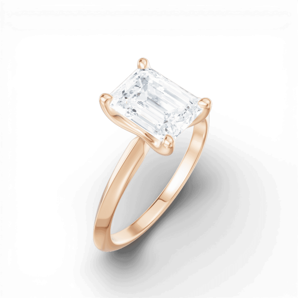 18kt rose gold/emerald/perspective