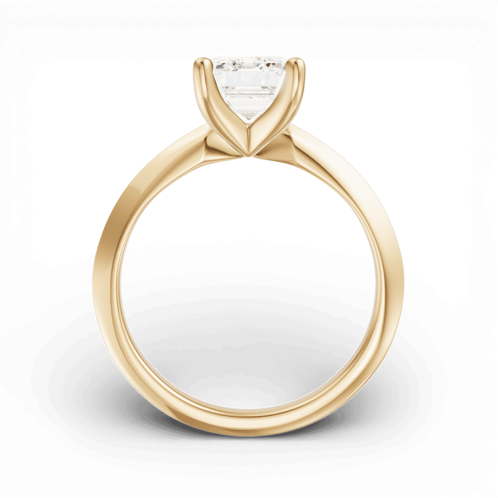 14kt yellow gold/18kt yellow gold/emerald/front