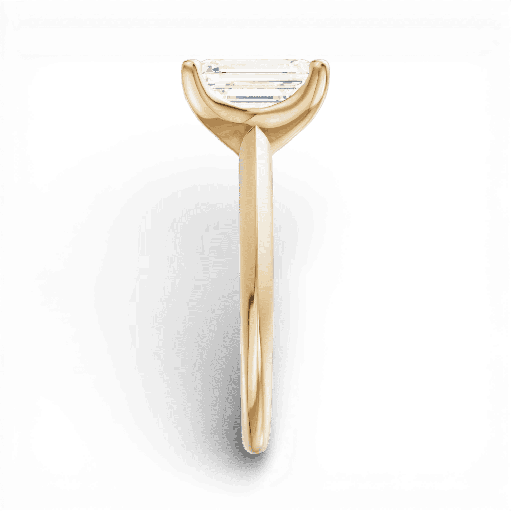 14kt yellow gold/18kt yellow gold/emerald/side