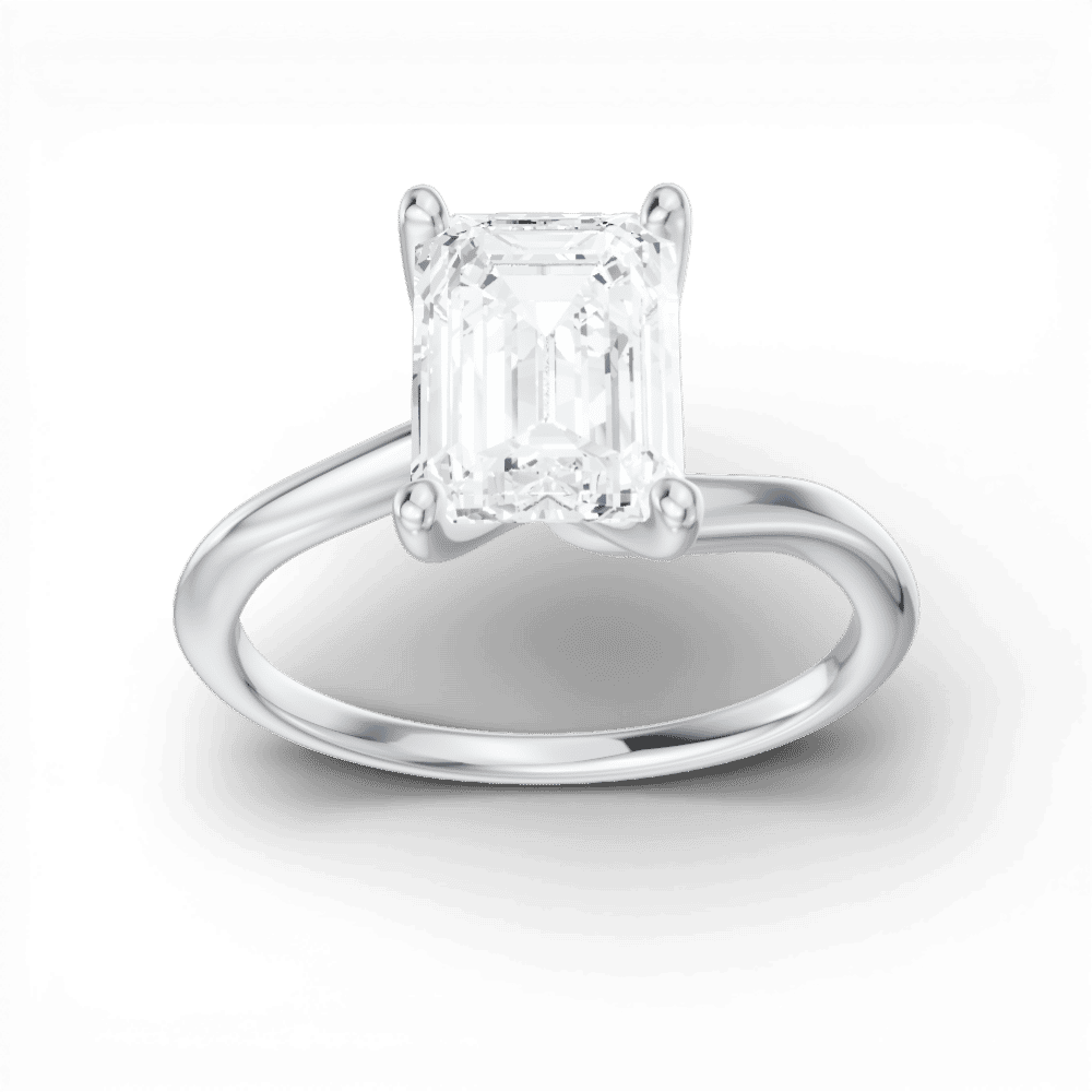 14kt white gold/18kt white gold/platinum/emerald/measurements