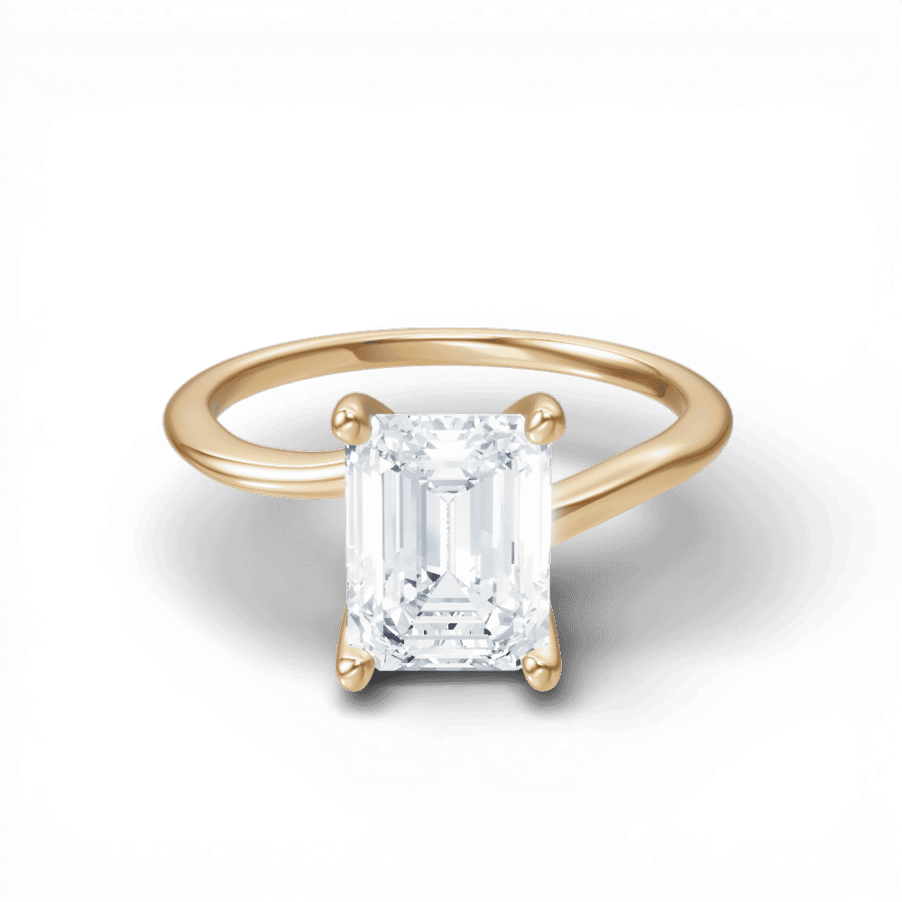 14kt yellow gold/18kt yellow gold/emerald/top