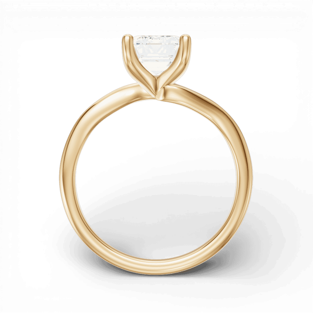 14kt yellow gold/18kt yellow gold/emerald/front