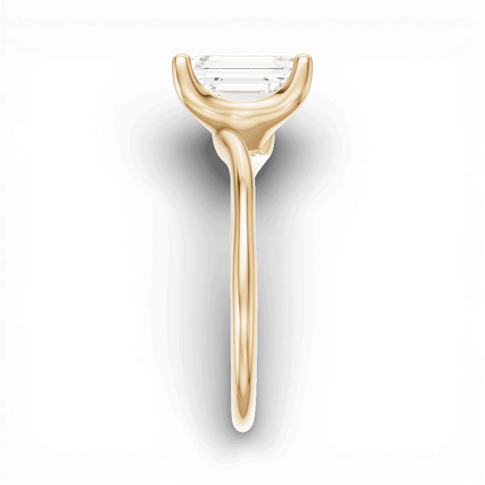 14kt yellow gold/18kt yellow gold/emerald/side