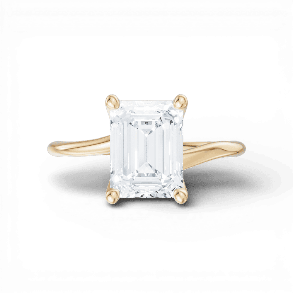 14kt yellow gold/18kt yellow gold/emerald/model