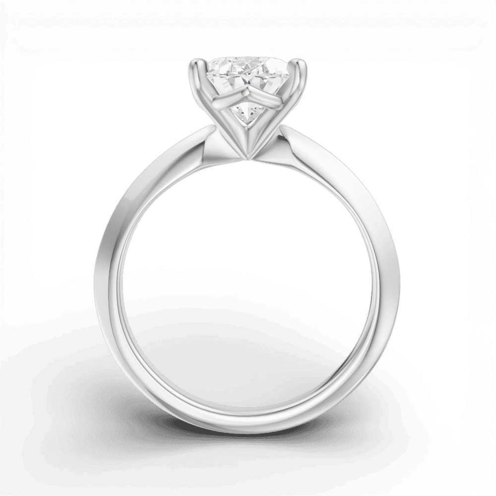 14kt white gold/18kt white gold/platinum/oval/front