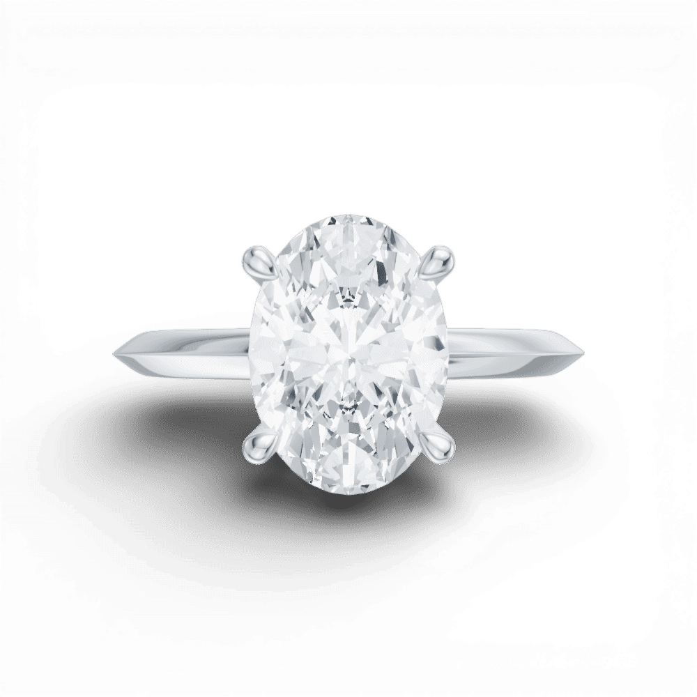 14kt white gold/18kt white gold/platinum/oval/model