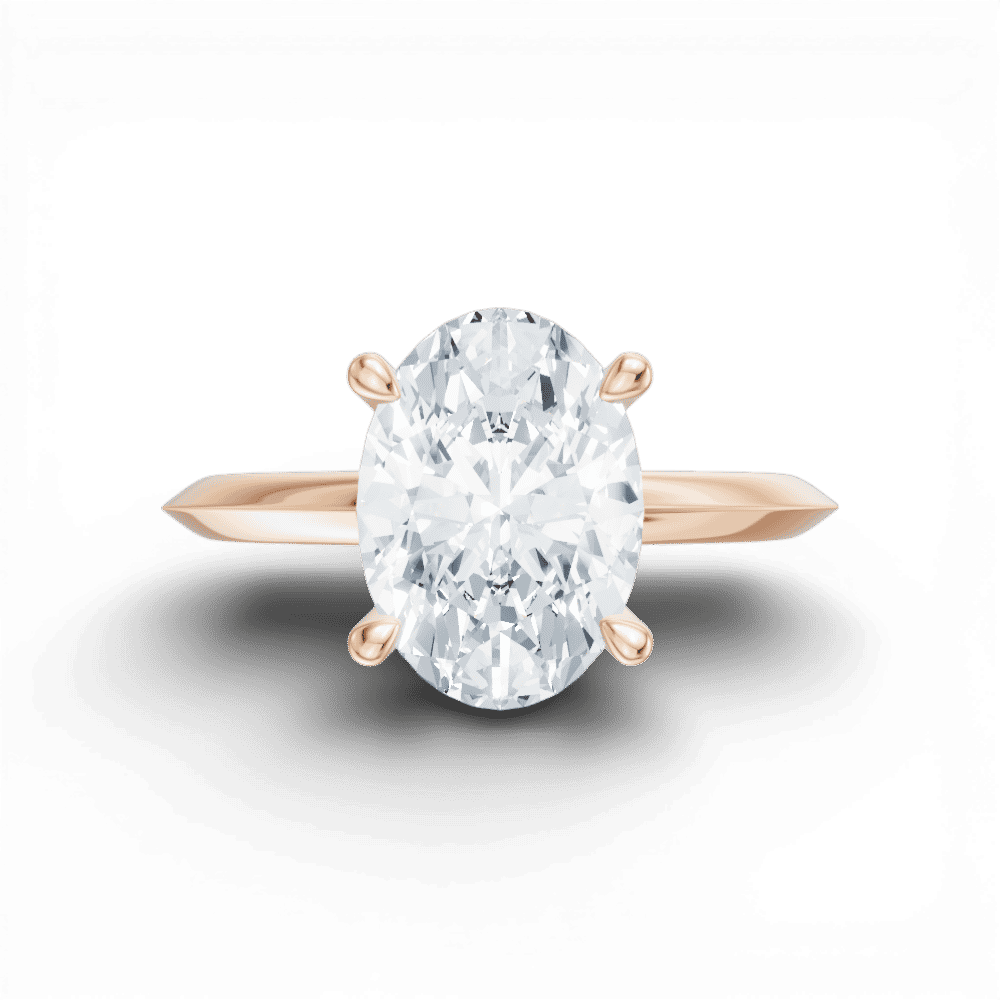 18kt rose gold/oval/model