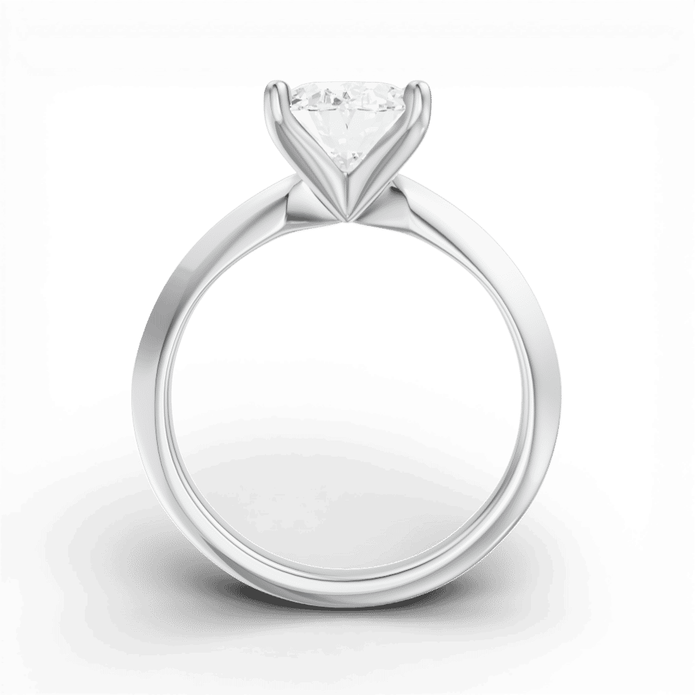 14kt white gold/18kt white gold/platinum/oval/front
