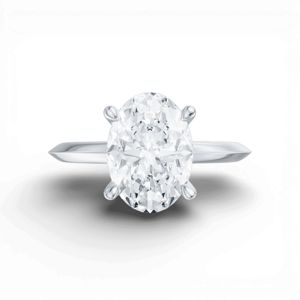 14kt white gold/18kt white gold/platinum/oval/model