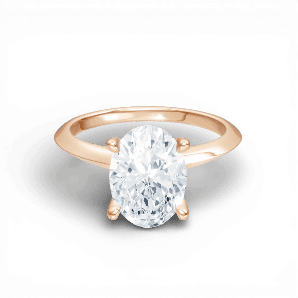 18kt rose gold/oval/top