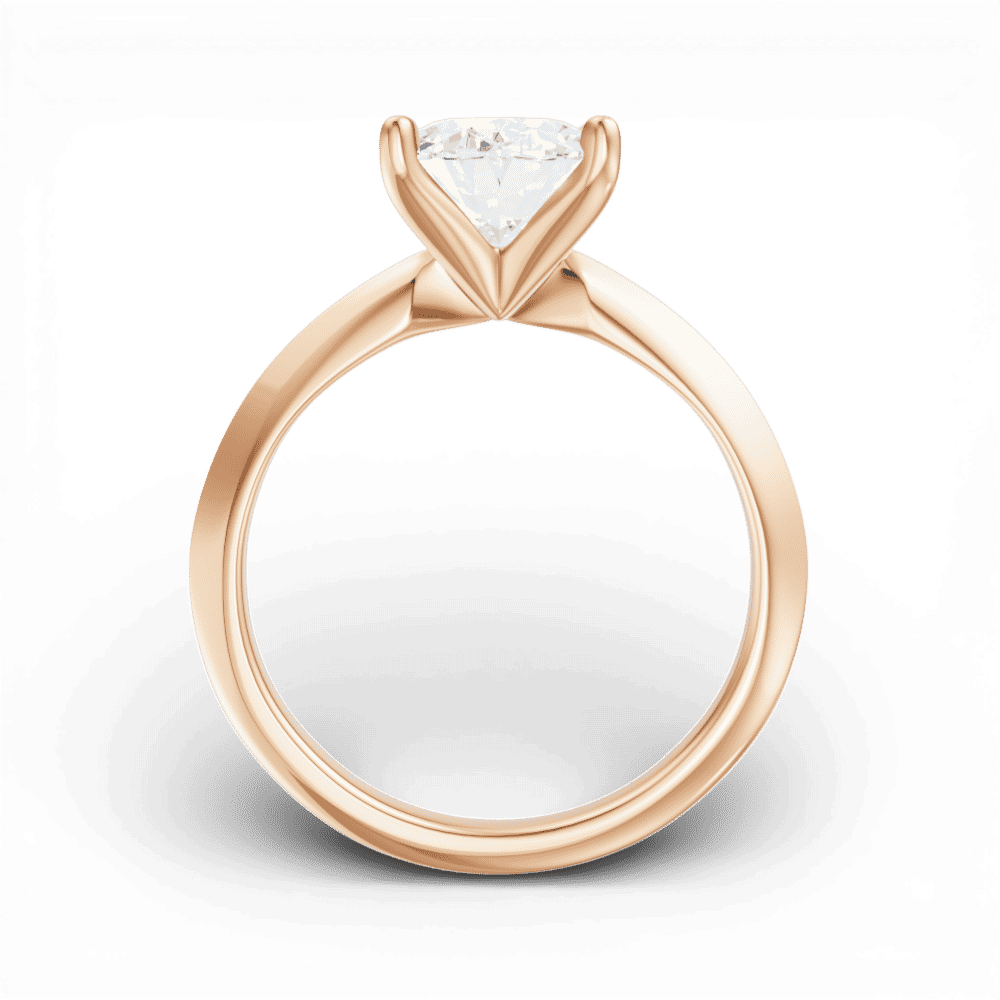 18kt rose gold/oval/front