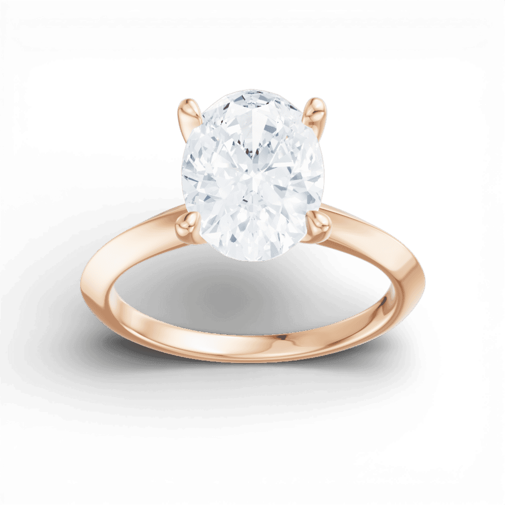 18kt rose gold/oval/measurements