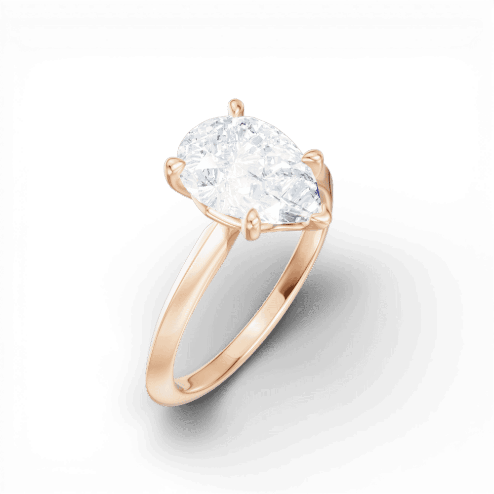 18kt rose gold/pear/perspective