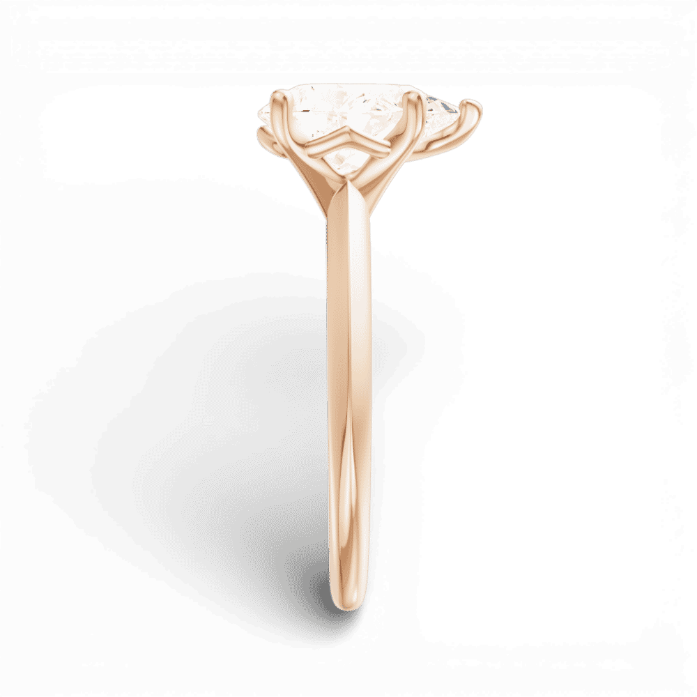18kt rose gold/pear/side