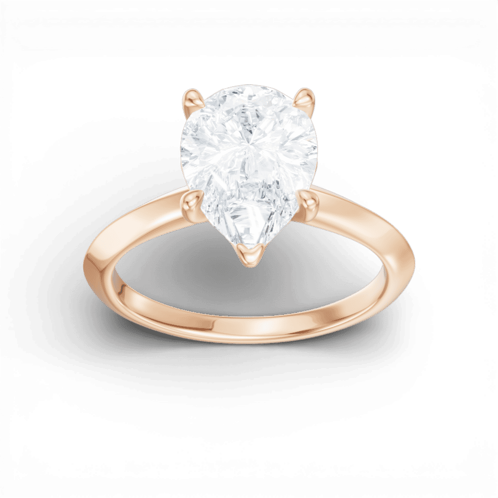 18kt rose gold/pear/measurements