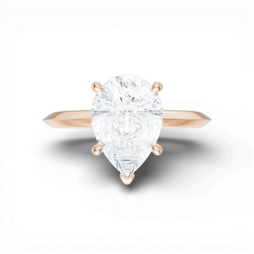 18kt rose gold/pear/model