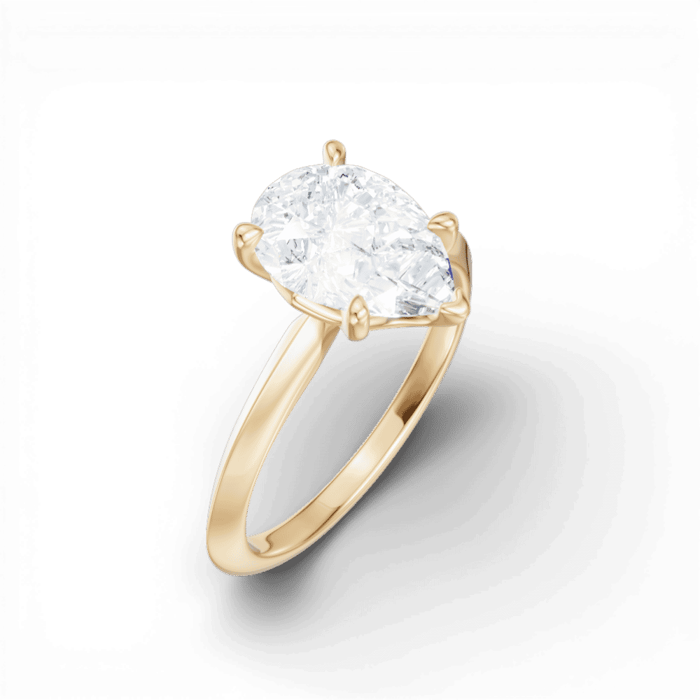 14kt yellow gold/18kt yellow gold/pear/perspective