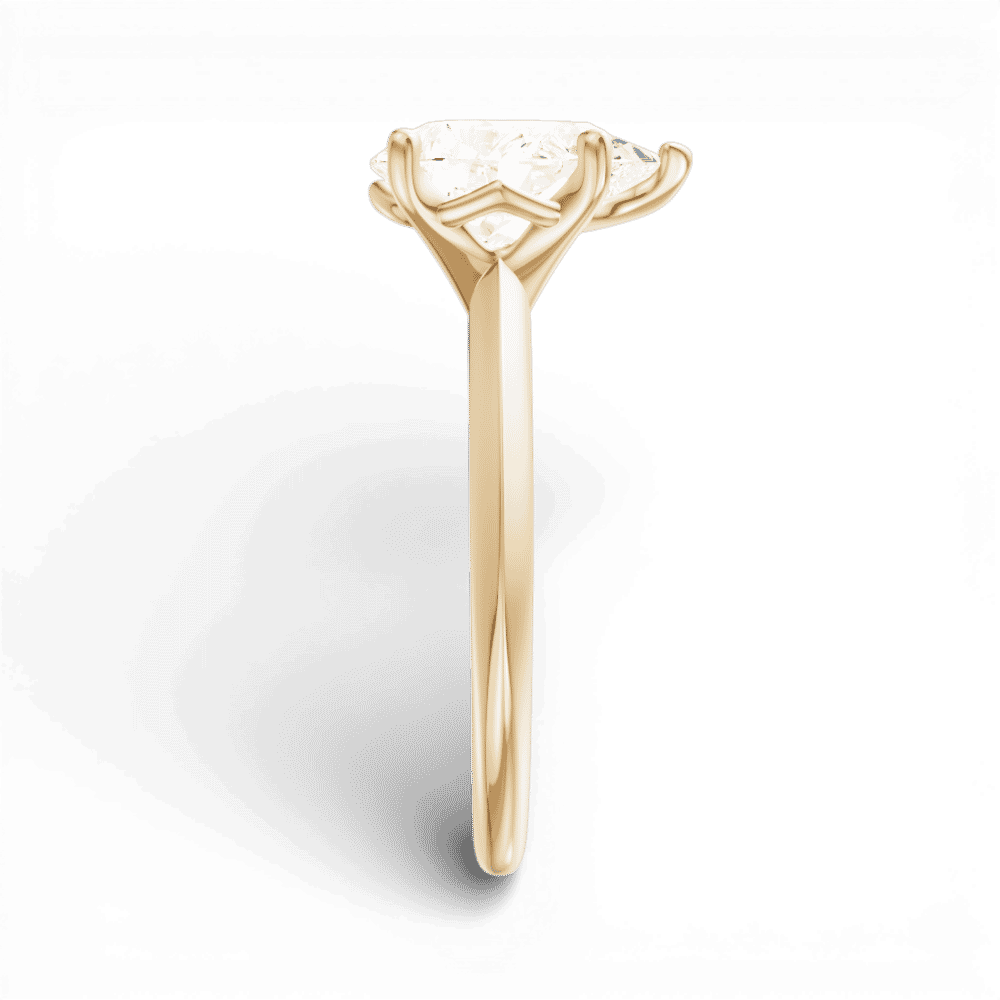 14kt yellow gold/18kt yellow gold/pear/side