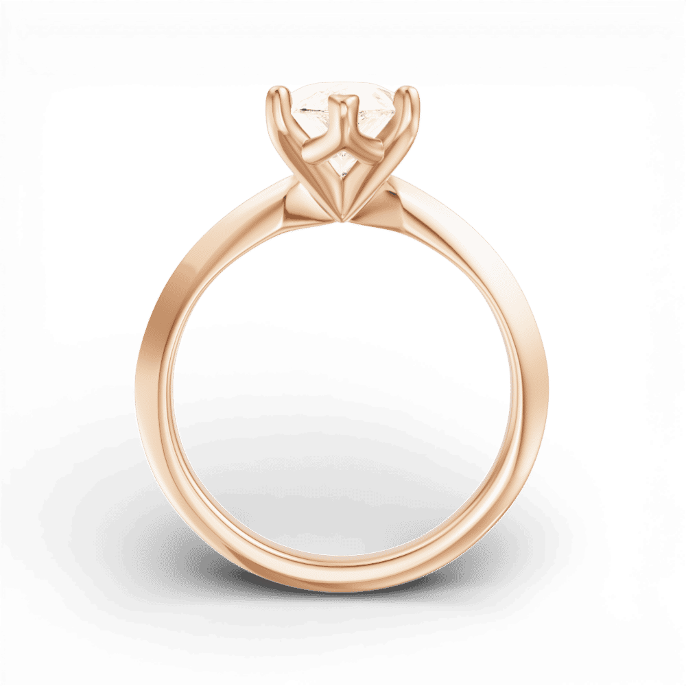 18kt rose gold/pear/front
