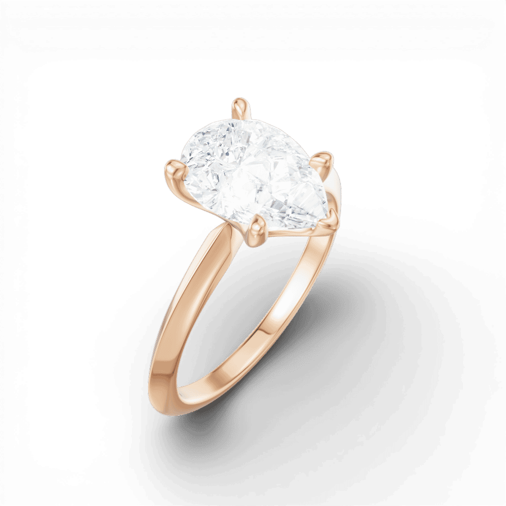 18kt rose gold/pear/perspective