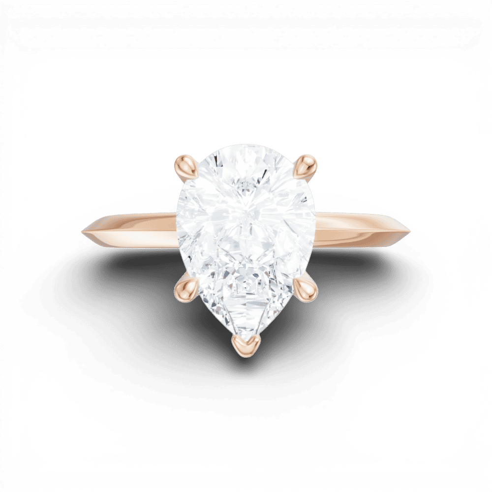 18kt rose gold/pear/model