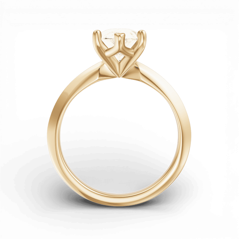 14kt yellow gold/18kt yellow gold/pear/front