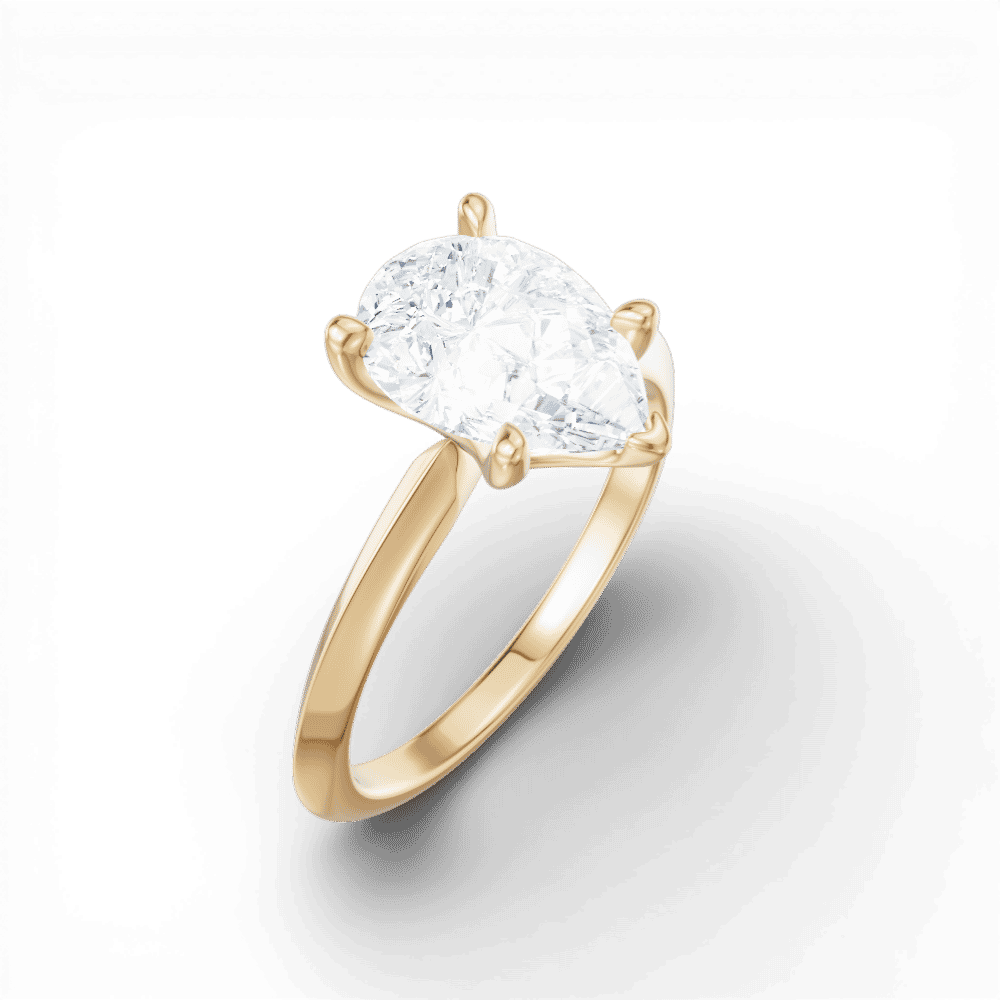 14kt yellow gold/18kt yellow gold/pear/perspective