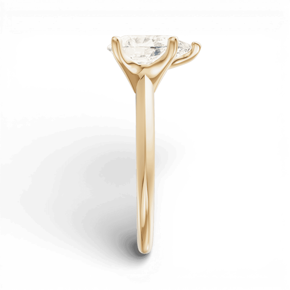 14kt yellow gold/18kt yellow gold/pear/side