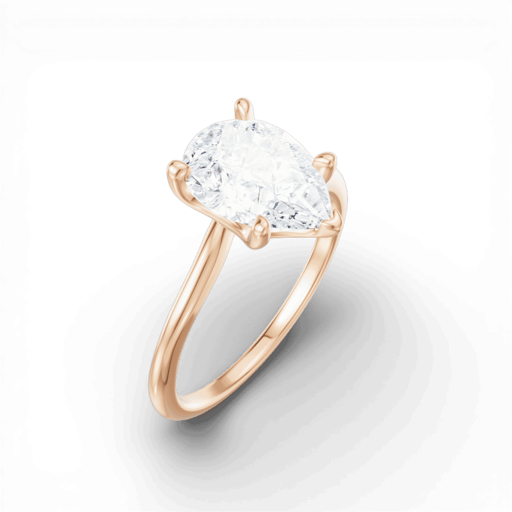 18kt rose gold/pear/perspective