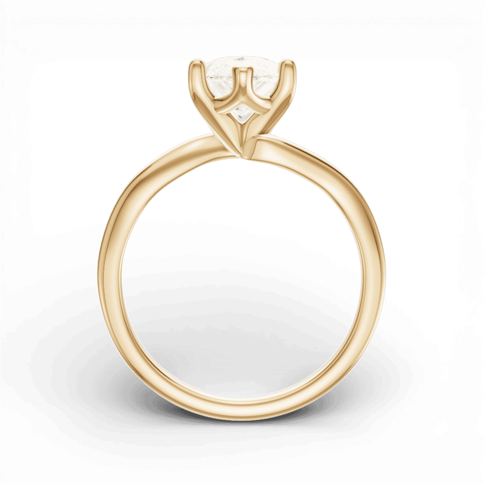 14kt yellow gold/18kt yellow gold/pear/front