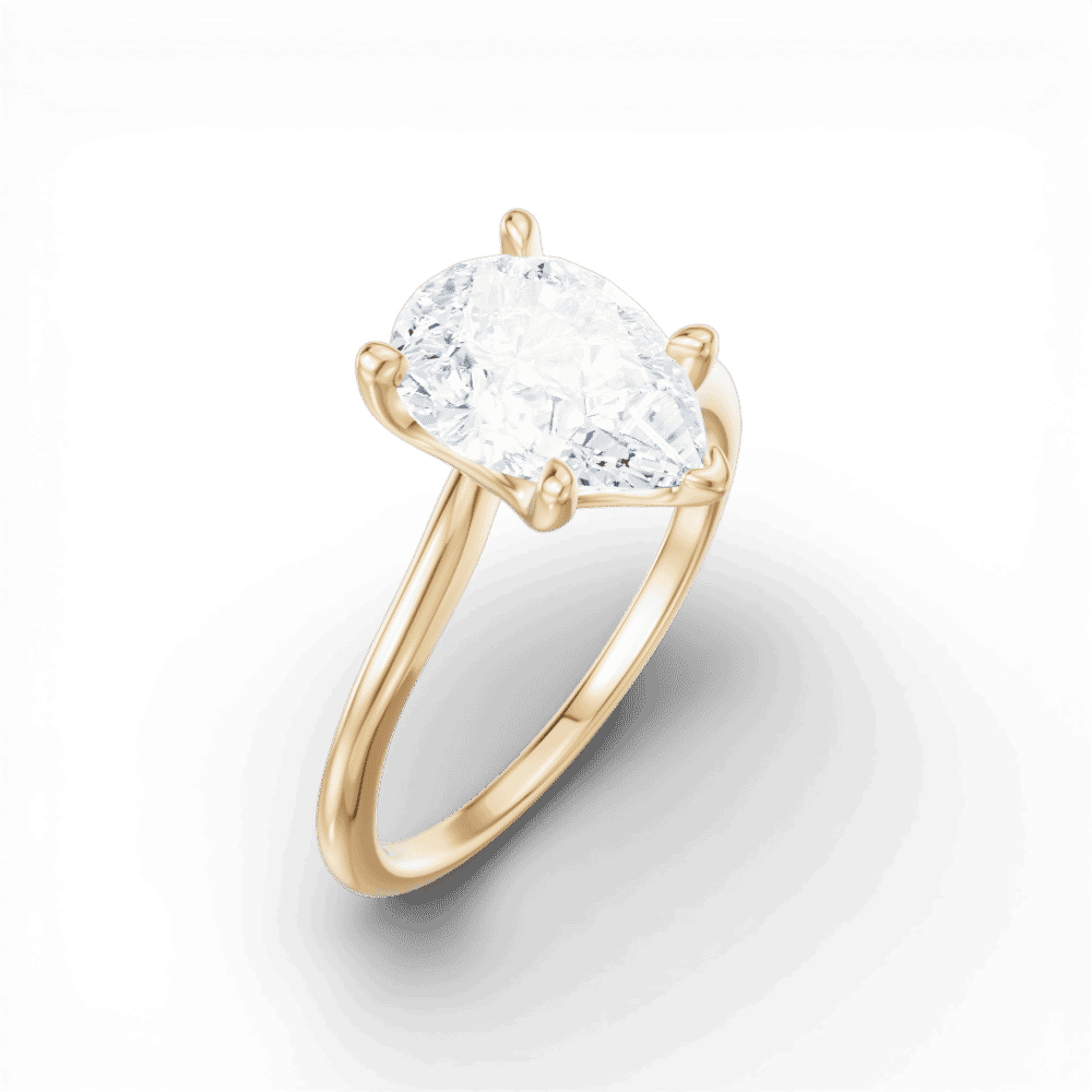 14kt yellow gold/18kt yellow gold/pear/perspective