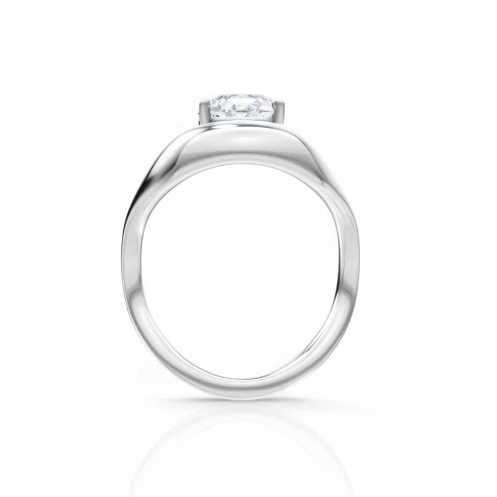 14kt white gold/18kt white gold/platinum/pear/front