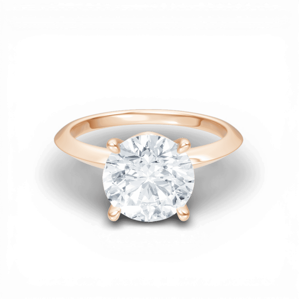 18kt rose gold/round/top