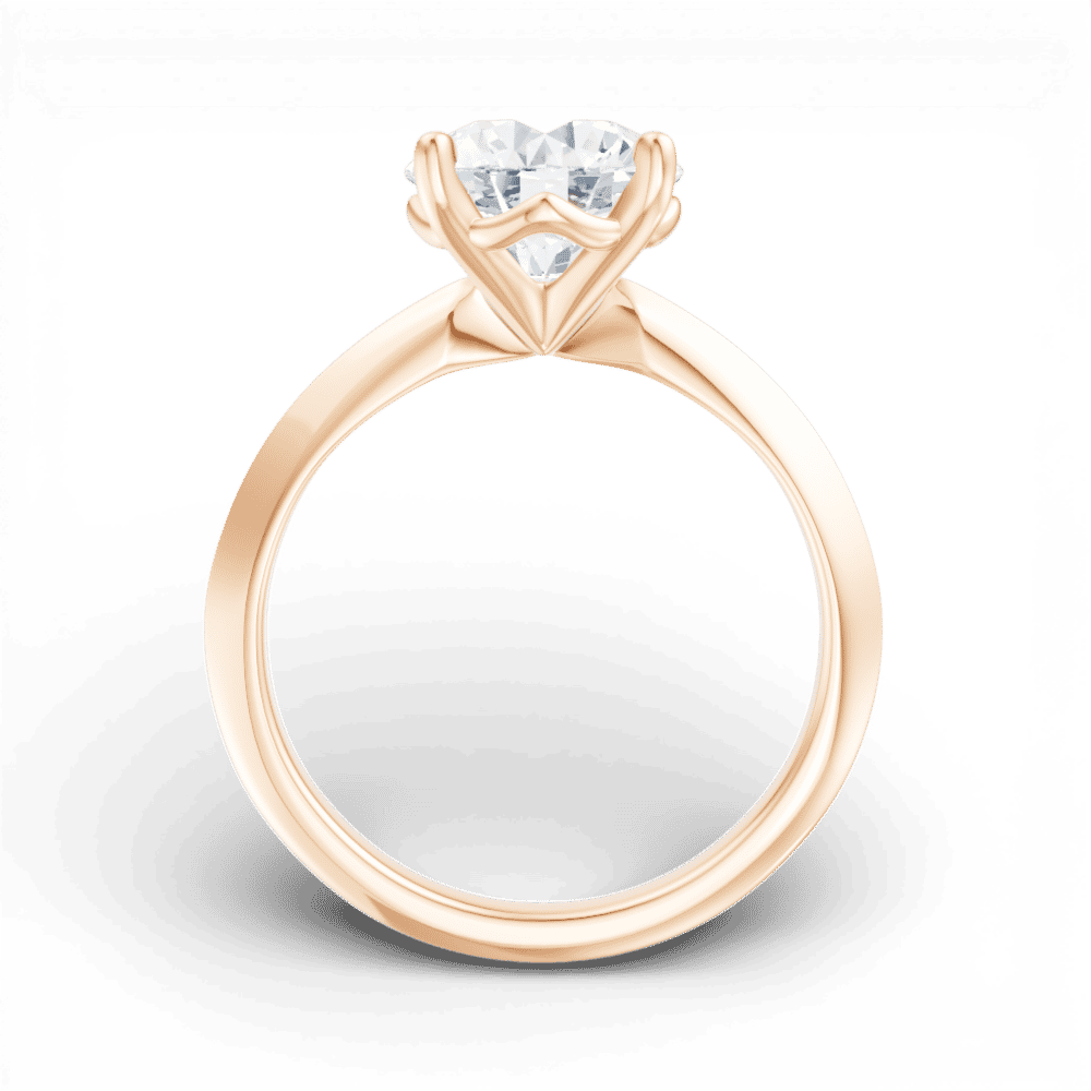 18kt rose gold/round/front