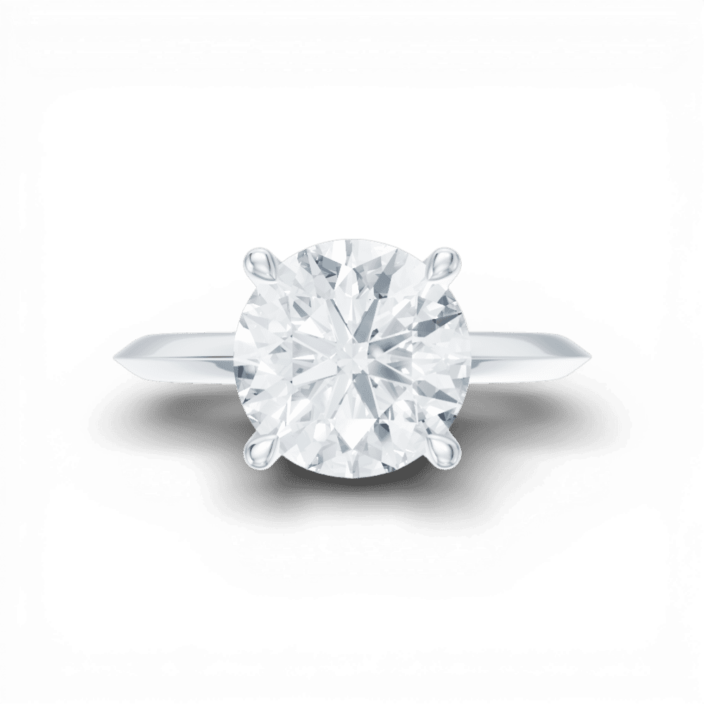 14kt white gold/18kt white gold/platinum/round/model