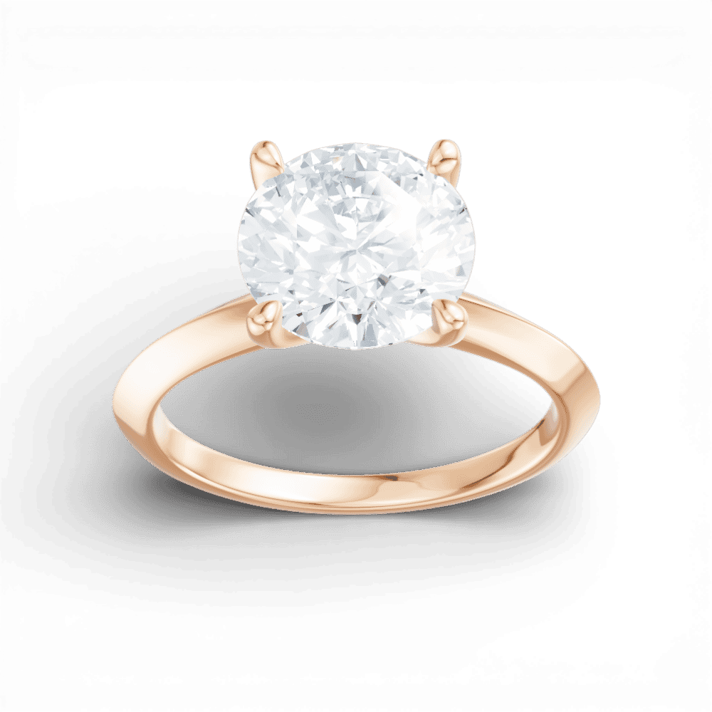 18kt rose gold/round/measurements