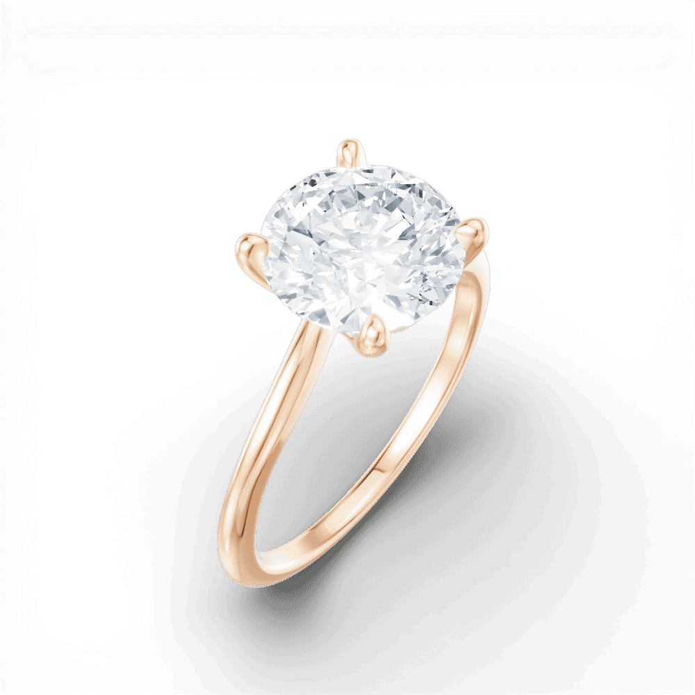 18kt rose gold/round/perspective