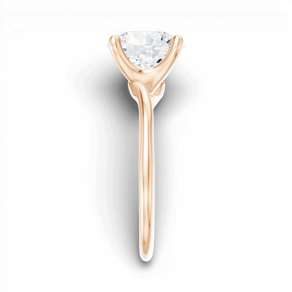 18kt rose gold/round/side