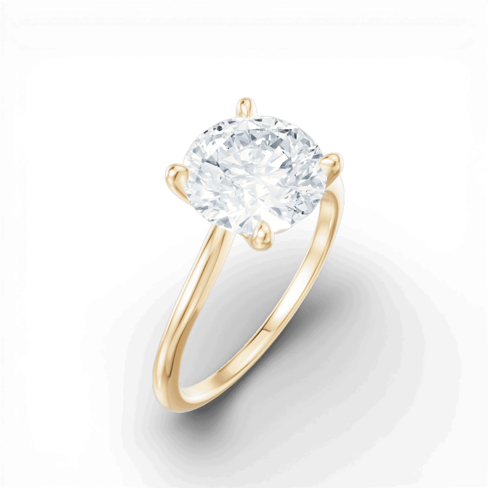 14kt yellow gold/18kt yellow gold/round/perspective