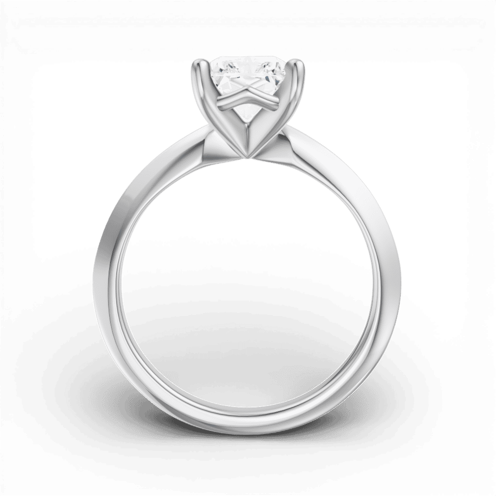 14kt white gold/18kt white gold/platinum/radiant/front