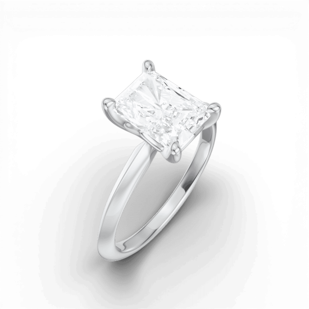 14kt white gold/18kt white gold/platinum/radiant/perspective