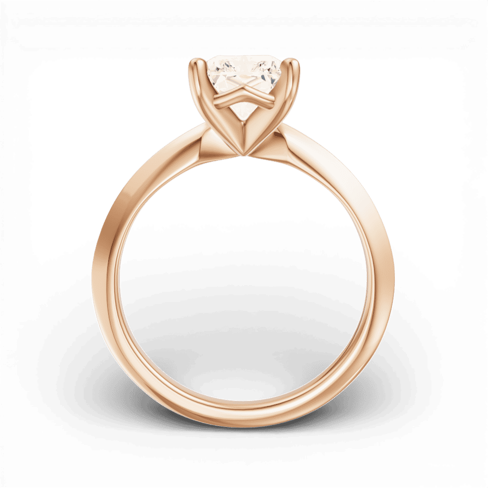 18kt rose gold/radiant/front