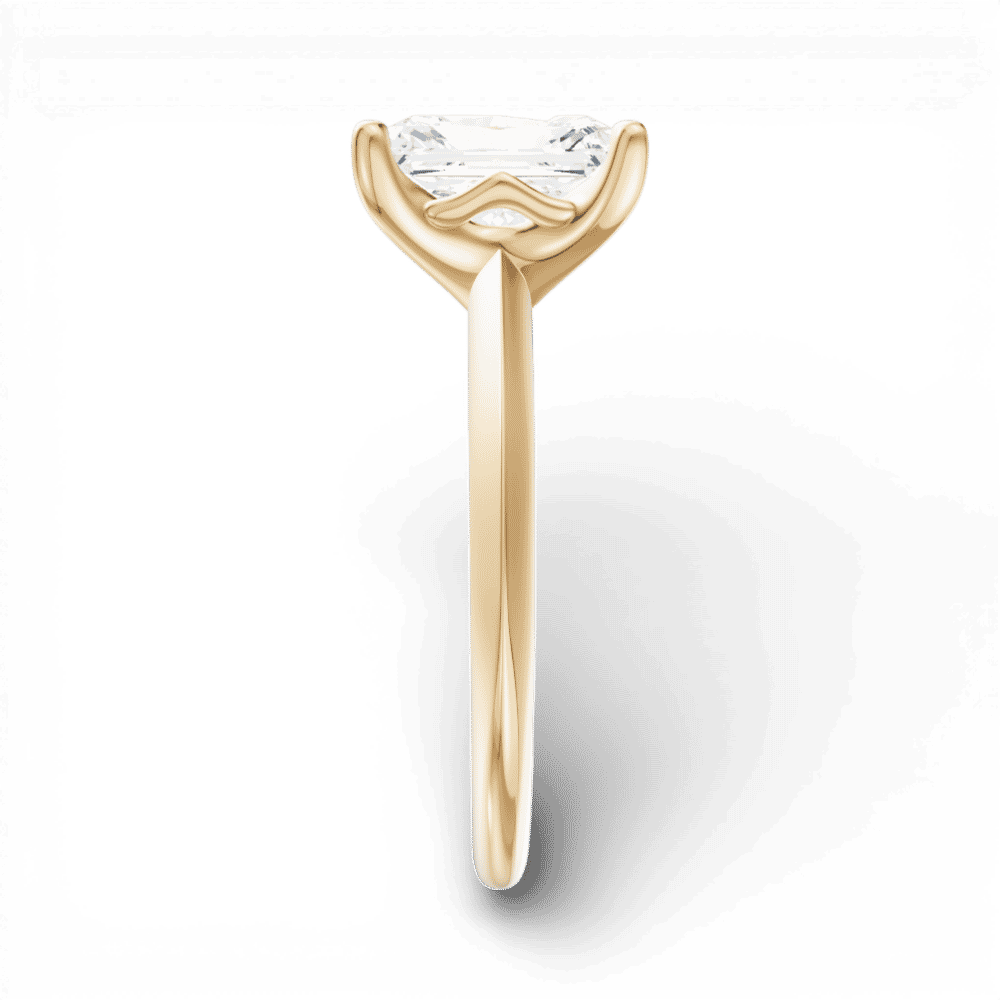 14kt yellow gold/18kt yellow gold/radiant/side