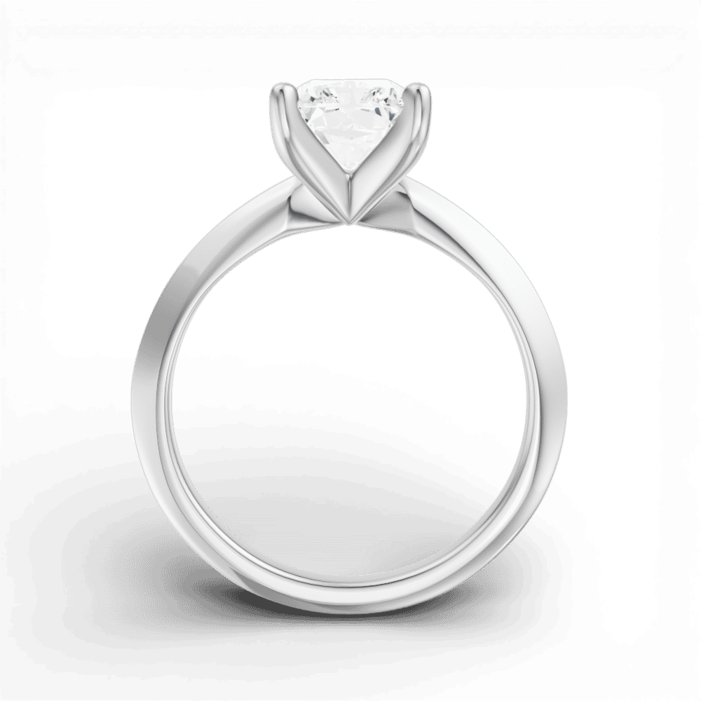 14kt white gold/18kt white gold/platinum/pear/front