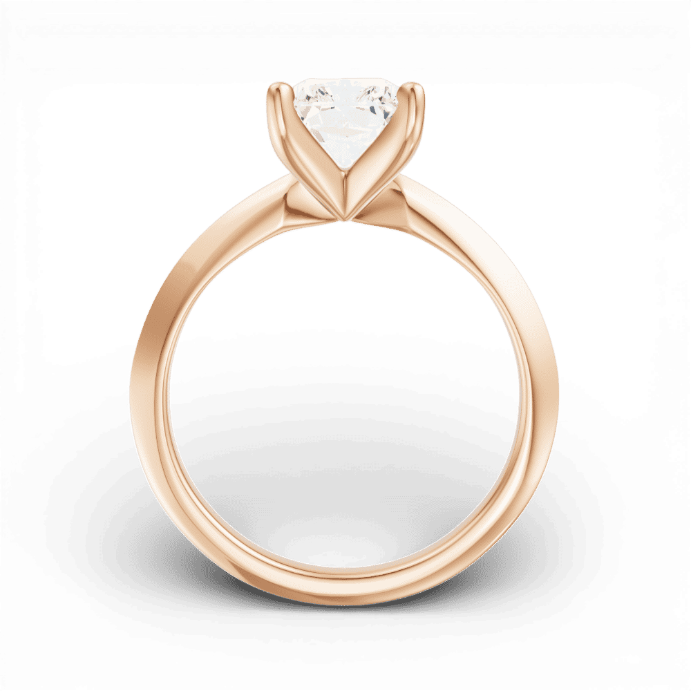 18kt rose gold/radiant/front