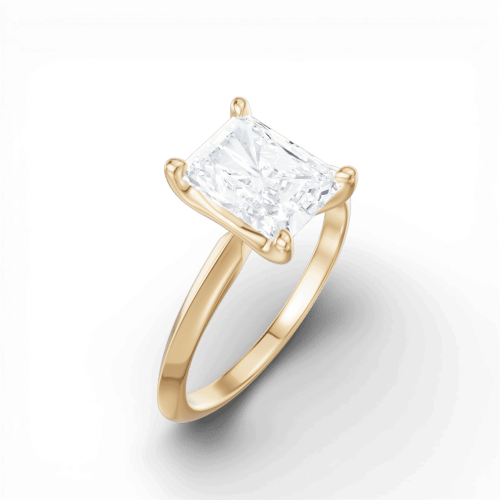 14kt yellow gold/18kt yellow gold/radiant/perspective