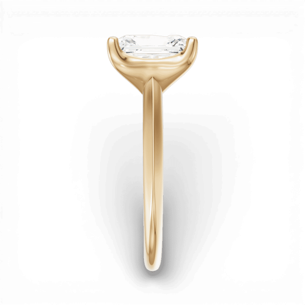 14kt yellow gold/18kt yellow gold/radiant/side